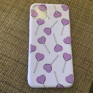 Purple Candy Heart iPhone 11 Pro Max Case